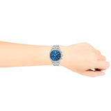 Versace Sport Tech Chronograph Blue Dial Silver Steel Strap Watch for Men - VELT00219