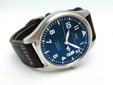IWC Pilots Watch Mark XVII Edition Le Petit Prince Blue Dial Brown Leather Strap Watch for Men - IW326506