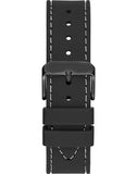Guess Odyssey Quartz Black Dial Black Silicone Strap Watch For Men - W1108G3