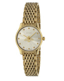 Gucci G Timeless Quartz Mother of Pearl Dial Gold Steel Strap Watch For Women - YA1265021
