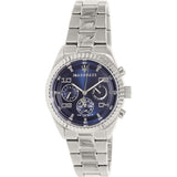 Maserati Competizione Blue Dial Silver Steel Strap Watch For Men - R8853100011
