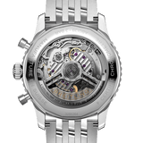 Breitling Navitimer B01 Chronograph 43 Black Dial Silver Steel Strap Watch for Men - AB0138211B1A1