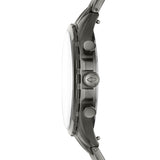 Fossil Forrester Chronograph Black Dial Grey Steel Strap Watch for Men - FS5606