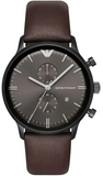 Emporio Armani Retro Chronograph Brown Dial Brown Leather Strap Watch for Men  - AR1932
