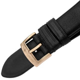 Emporio Armani Luigi Automatic Silver Dial Black Leather Strap Watch For Men - AR60013