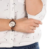 Emporio Armani Chiara Silver Dial Brown Leather Strap Watch for Women - AR7431