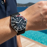 Emporio Armani Diver Black Dial Black Silicon Strap Watch for Men - AR11341
