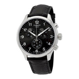 Tissot Chrono XL Classic Black Dial Black Leather Strap Watch For Men - T116.617.16.057.00