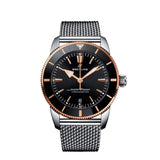 Breitling Superocean Heritage B20 Automatic 44 Black Dial Silver Mesh Bracelet Watch for Men - UB2030121B1A1
