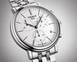 Tissot Carson Premium White Dial Silver Steel Strap Watch For Men - T122.417.11.011.00