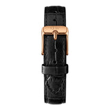 Daniel Wellington Petite Reading White Dial Black Leather Strap Watch For Women - DW00100173