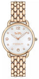 Coach Delancey White Dial Rose Gold Steel Strap Watch for Women - 14502783