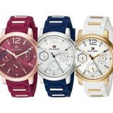 Tommy Hilfiger Claudia White Dial Blue Steel Strap Watch for Women - 1781746