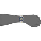 Fossil Grant Sport Automatic Skeleton Blue Dial Two Tone Steel Strap Watch for Men - ME3141