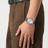 D1 Milano Square Silver Dial Silver Steel Strap Watch for Men - D1-SQBJ10