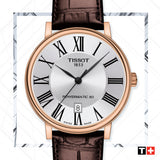 Tissot Carson Premium Lady Silver Dial Brown Leather Strap Watch For Women - T122.210.36.033.00