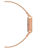 Daniel Wellington Quadro Studio White Dial Rose Gold Mesh Strap Watch For Women - DW00100517