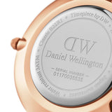 Daniel Wellington Petite Reading White Dial Black Leather Strap Watch For Women - DW00100173