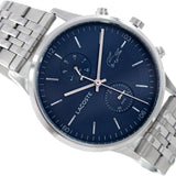 Lacoste Madrid Blue Dial Silver Steel Strap Watch for Men - 2011067