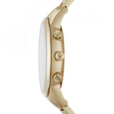 Emporio Armani Renato Chronograph White Dial Gold Steel Strap Watch For Men - AR11332