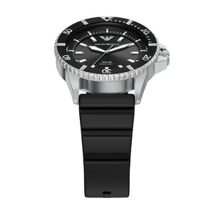 Emporio Armani World Explorer Solar Black Dial Black Silicone Strap Watch for Men - AR11788