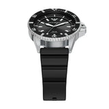 Emporio Armani World Explorer Solar Black Dial Black Silicone Strap Watch for Men - AR11788
