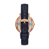 Fossil Tailor White Dial Blue Leather Strap Watch for Women - ES4394