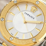 Versace Hellenyium Green Dial Two Tone Steel Strap Watch for Women - VEVH00620