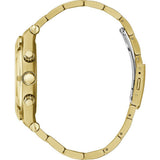 Guess Continental Gold Dial Gold Steel Strap Watch For Men - GW0260G4