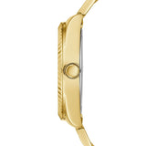 Guess Luna White Dial Gold Steel Strap Watch for Women - GW0308L2