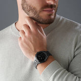 Hugo Boss Talent Chronograph Ceramic Black Dial Black Steel Strap Watch for Men - 1513581