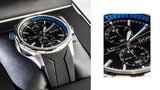 Hugo Boss Globetrotter Black Dial Black Silicone Strap Watch for Men - 1513820
