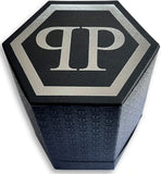 Philipp Plein Hexagon Phantom Black Dial Black Silicone Strap Watch For Men- PWPUA0124