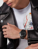 Philipp Plein The $kull Diver Black Dial Black Stainless Steel Strap Watch For Men- PWOAA0922
