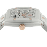 Philipp Plein The Skeleton White Dial White Silicone Strap Watch for Men - PWVBA0123
