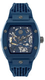 Philipp Plein The SKeleton Blue Dial Blue Silicone Strap Watch for Men - PWVBA0323