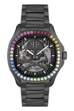 Philipp Plein High-Conic Automatic Black Dial Black Stainless Steel Strap Watch For Men - PWRAA0823