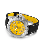 Breitling Avenger Automatic 45 Seawolf Yellow Dial Black Nylon Strap Watch for Men - A17319101I1X1