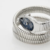 Just Cavalli Serpente Metallica Blue Dial Silver Steel Strap Watch for Women - JC1L224M0025