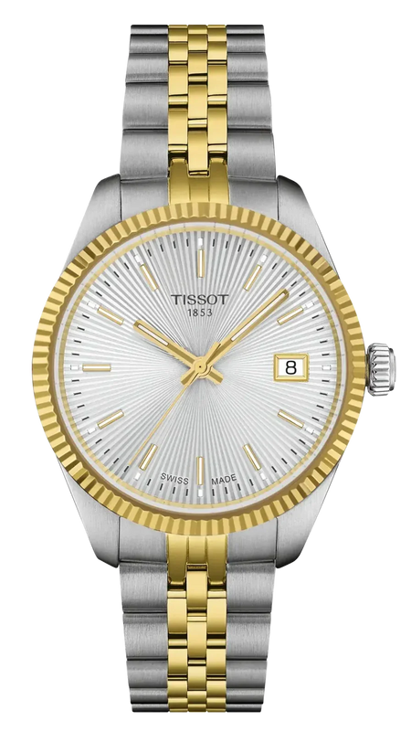 Tissot Ballade Quartz Silver Dial Two Tone Steel Strap Watch for Women - T156.210.22.031.00