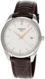 Tissot PR 100 Quartz Silver Dial Black Leather Strap Watch for Men - T150.410.16.031.00