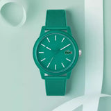 Lacoste 12.12 Cyan Green Dial Cyan Green Silicon Strap Watch for Men  - 2011192