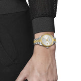 Tissot Ballade Quartz Silver Dial Two Tone Steel Strap Watch for Women - T156.210.22.031.00