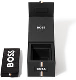 Hugo Boss Strike Chronograph Blue Dial Black Steel Strap Watch for Men - 1514242