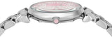 Emporio Armani Gianni T-Bar Pink Dial Silver Steel Strap Watch for Women - AR11686