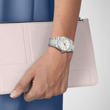 Tissot PRX Quartz Mother of Pearl Dial Silver Steel Strap Watch for Women- T137.210.11.111.00