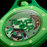 Swatch x AP Royal Pop Green Dial Green Leather Lanyard Watch for Men - Green Eight