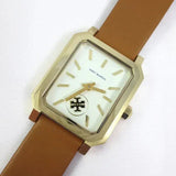 Tory Burch Robinson White Dial Brown Leather Strap Watch for Women - TBW1503