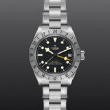 Tudor Black Bay Pro Black Dial Silver Steel Strap Watch for Men - M79470-0001