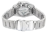 Seiko 5 Sports SKX Street Stonewash Black Dial Silver Steel Strap Watch for Men - SRPL79K1